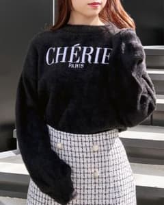 INGNI フェザーヤーン膨れ刺繍ロゴニットのサムネイル