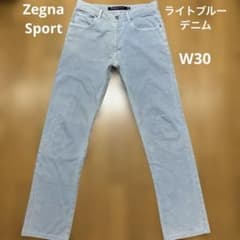 ゼニアスポーツ　ストレートデニム ライトブルー Zegna Sport ゼニアスポーツ ライトブルー デニム コットン100 - メルカリ