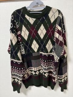 WOODS & GRAY アーガイルニットセーター 秋服のサムネイル