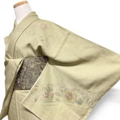 訪問着 身丈159 スワトウ刺繍 刺繍 唐花模様 正絹 着物 032b p - メルカリ