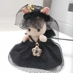 シルバニア赤ちゃんドレス　黒レースのサムネイル