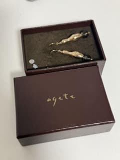 agete ブラックカルセドニー ピアスチャーム | Shop at Mercari from