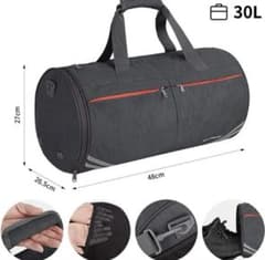 CANWAY ボストンバッグ　ラウンド型　バッグ　30L 靴収納