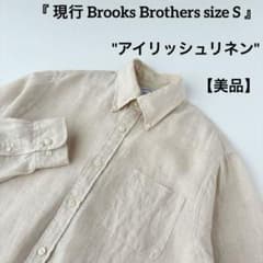 美品 ブルックスブラザーズ アイリッシュ リネン ポロカラー 長袖