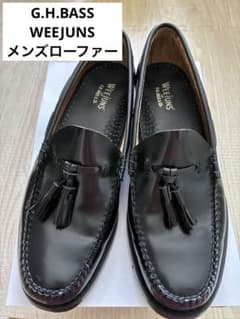 G.H.BASS & CO. WEEJUNSブラック タッセルローファー 革靴のサムネイル