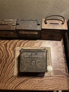 アンティーク 貯金箱（ディスプレイ用） 小物 japanned ジャパンカラー