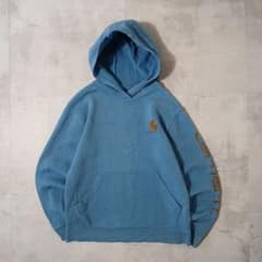 Carhartt 자동차 하트 풀오버 파커 블루 90s USA 헌옷