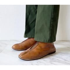 vintage 50s 60s センタージップ キャメルレザー フラットシューズ vintage 50s 60s センタージップ キャメルレザー フラットシューズ