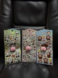 ぷっくりシール まとめ売り 動物 食べ物のサムネイル