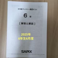 サピックス SAPIX 2025年 6年生 マンスリー確認テスト - メルカリ