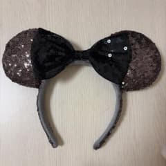 Disney ミニー スパンコール カチューシャ ブラウン ブラックのサムネイル