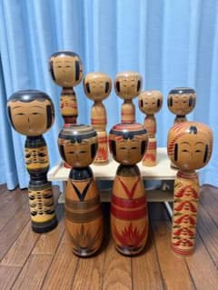 伝統こけし 9体セット 作家物 - メルカリ