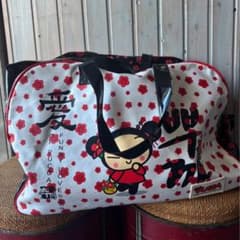PUCCA トートバッグ ホワイト レッド 花柄 - メルカリ