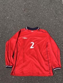 umbro イングランド 長袖　ゲームシャツ 00s】UMBRO ゲームシャツ 長袖 デサント製 アーカイブ イングランド