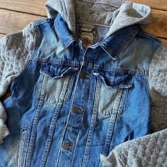 ZARA 160㎝　切り返しフード付きデニムジャケット　フード　ジージャンのサムネイル
