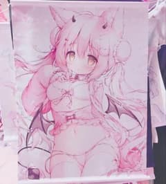 d*2様 桃豆こまもち　B2タペストリーのサムネイル