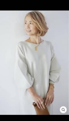 新品 PLUS OTO.HA 防静電気 2WAYバックラインやわもちニットワンピ