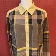 チェック柄 長袖ロングシャツのサムネイル