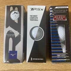 新品ゴルフボールセット（Mizuno、TaylorMade、Srixon）12球のサムネイル
