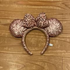 ミニーマウス風スパンコールカチューシャ ピンクのサムネイル