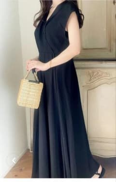 クラシカルエルフ カシュクールワンピース 黒のサムネイル