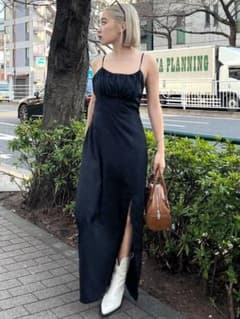EMODA★ロングラインスリットキャミソールワンピースドレスロングワンピエモダのサムネイル