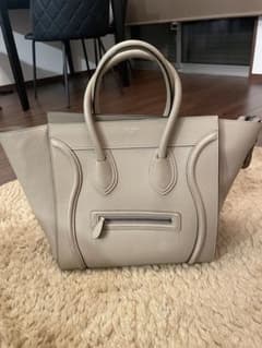 美品CELINE ベージュ レザー ハンドバッグのサムネイル