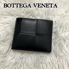 極美✨ボッテガヴェネタ 三つ折り財布 カセット レザー 黒 BOTTEGA VENETA（ボッテガ・ヴェネタ） ボッテガ ヴェネタ （BOTTEGA