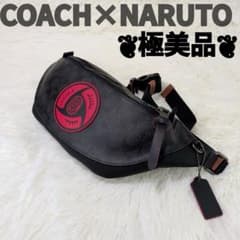 【極美品】コーチ ボディバッグ ナルト 写輪眼 ブラック ショルダー 極美品✨️COACH NARUTO ボディバッグ 写輪眼ブラック シグネチャー