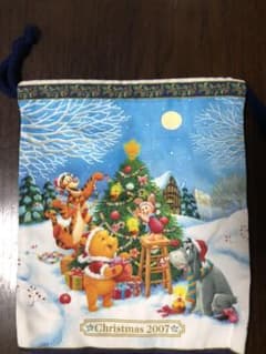 東京ディズニーランド　プーさん　クリスマス巾着のサムネイル