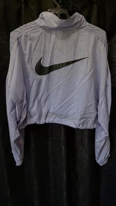 Nike ナイキ クロップド ナイロンジャケット M パープル スウッシュロゴのサムネイル