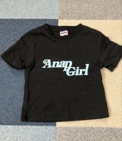 Anap Girl ブラック Tシャツ XS ショート丈 130 140のサムネイル