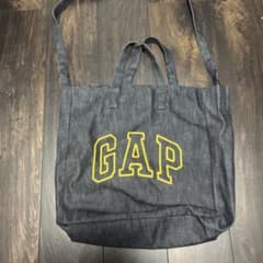 90s 00s GAP デニム トートバッグ ロゴ刺繍のサムネイル