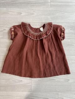 Apolina 7-9y 刺繍入り半袖ブラウス - メルカリ