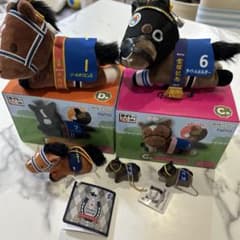 馬のぬいぐるみセット　他 おまけ 付き ぬいぐるみ 競走馬 一番くじ おまけあり - メルカリ