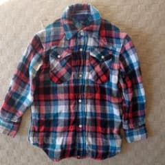 GapKids チェック柄長袖シャツ 110cmのサムネイル