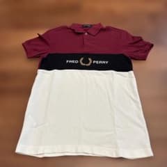 FRED PERRY ポロシャツ 3色切替 刺繍ロゴ Sサイズ - メルカリ