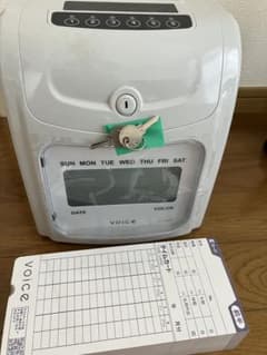 vt1000 voice タイムレコーダー 本体 鍵付き - メルカリ