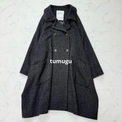 tumugu ツムグ　ロングコート　ウール　リネン　オーバーサイズ tumugu ツムグ ロングコート ウール リネン オーバーサイズ - メルカリ