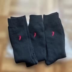 ブラック リブソックス 3足セットのサムネイル