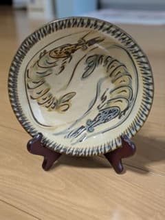 2枚セット】沖縄やちむん 壺屋焼 エビ紋 6寸深皿 中鉢 径19cm 伝統工芸