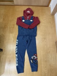 か*】様 新品 ジェラートピケ マリオフード付ルームウェア ONE SIZE