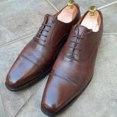 スコッチグレイン ストレートチップビジネスシューズ ブラウン - メルカリ