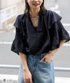 JOURNAL STANDARD ソフトクロスフリルスリーブブラウス　新品タグ付のサムネイル