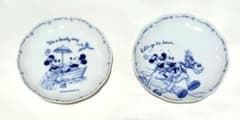 【未使用】Sango 三郷陶器 ディズニー ミッキー＆ミニー 小皿 2枚セットのサムネイル