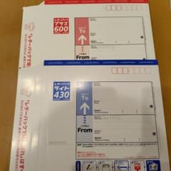レターパックプラス600 レターパックライト430 各一枚ずつ 合計2枚