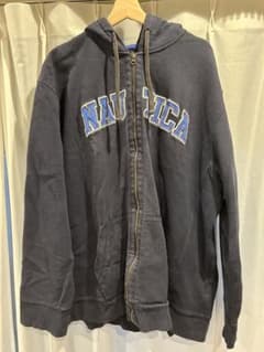 NAUTICA ノーティカ ジップアップパーカー パーカー トレーナー 紺黒青のサムネイル