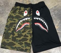 A BATHING APE シャーク パンツ 迷彩 黒 XXLサイズ　2XL A BATHING APE シャーク パンツ 迷彩 黒 XXLサイズ 2XL - メルカリ