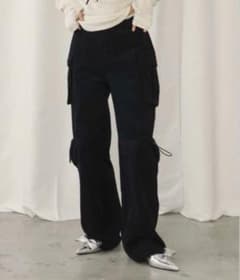 giunon ドロストカーゴパンツ　　ブラック　ジウノン　カーゴデニムパンツ GIUNON ドロストカーゴパンツ drawstring cargo pants - メルカリ