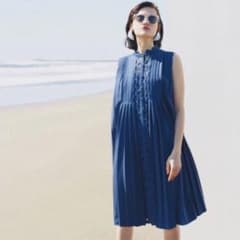 セルフォードCELFORDノースリーブプリーツワンピース 36 Aライン